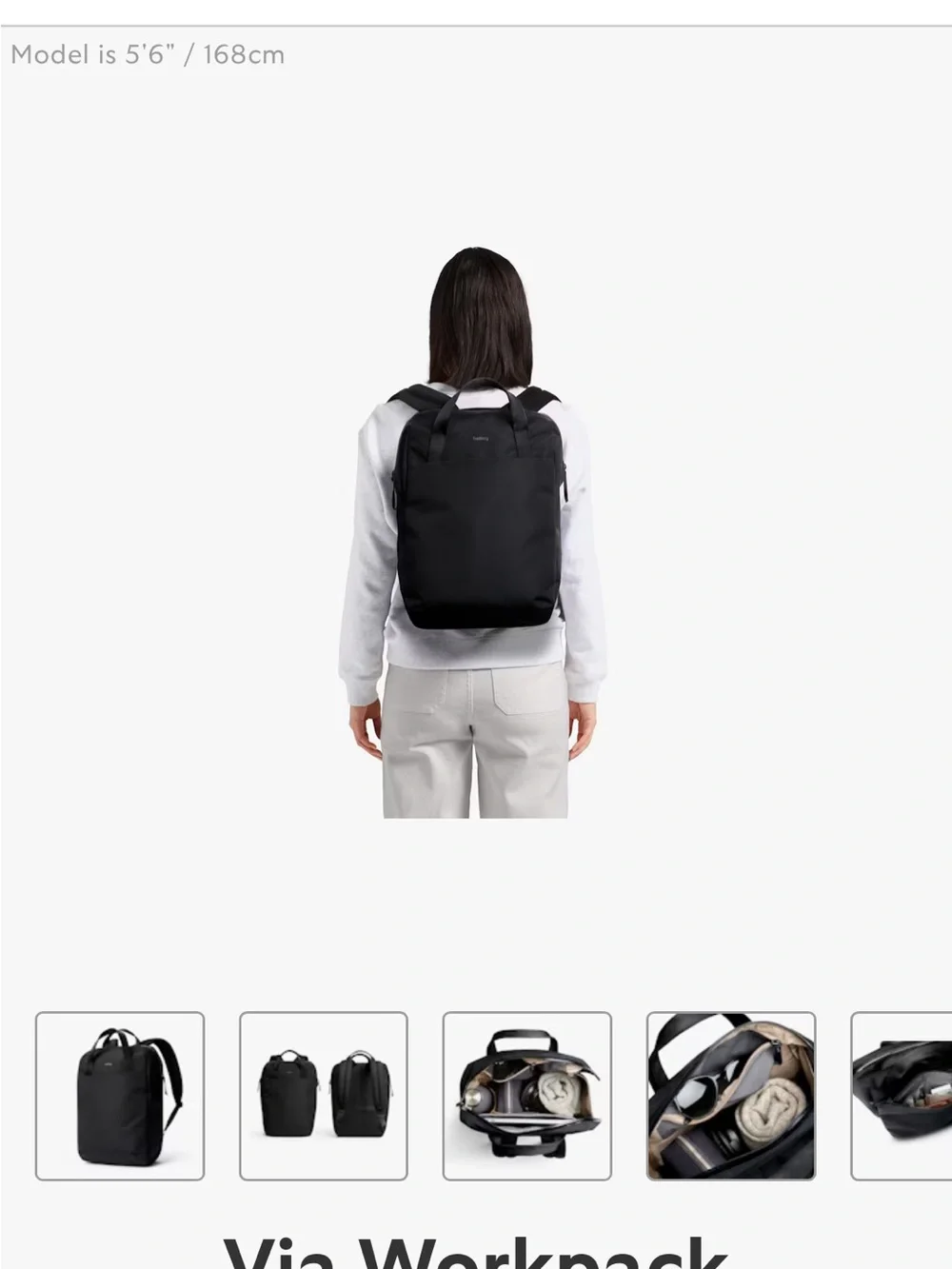 Bellroy Black Via Backpack
